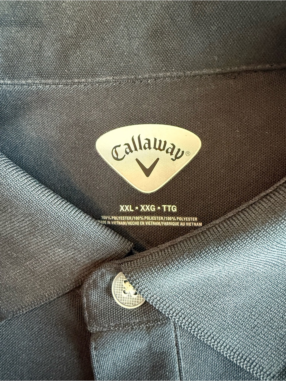 NWT Callaway Golf Polo XXL Black Pink White Stripe Moisture Wicking - Picture 3 of 5